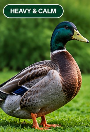 A Rouen drake with green head