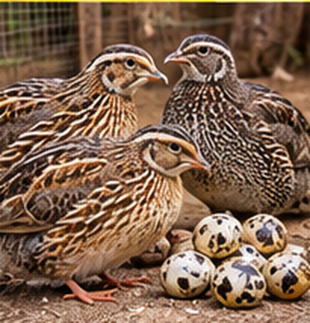Quails and quail eggs at Vinfarm