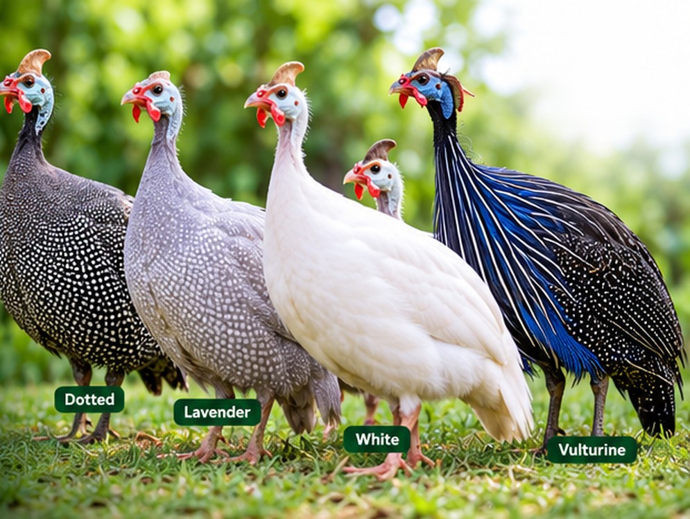Guinea fowls