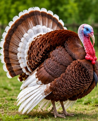 Bourbon Red turkey at Vinfarm